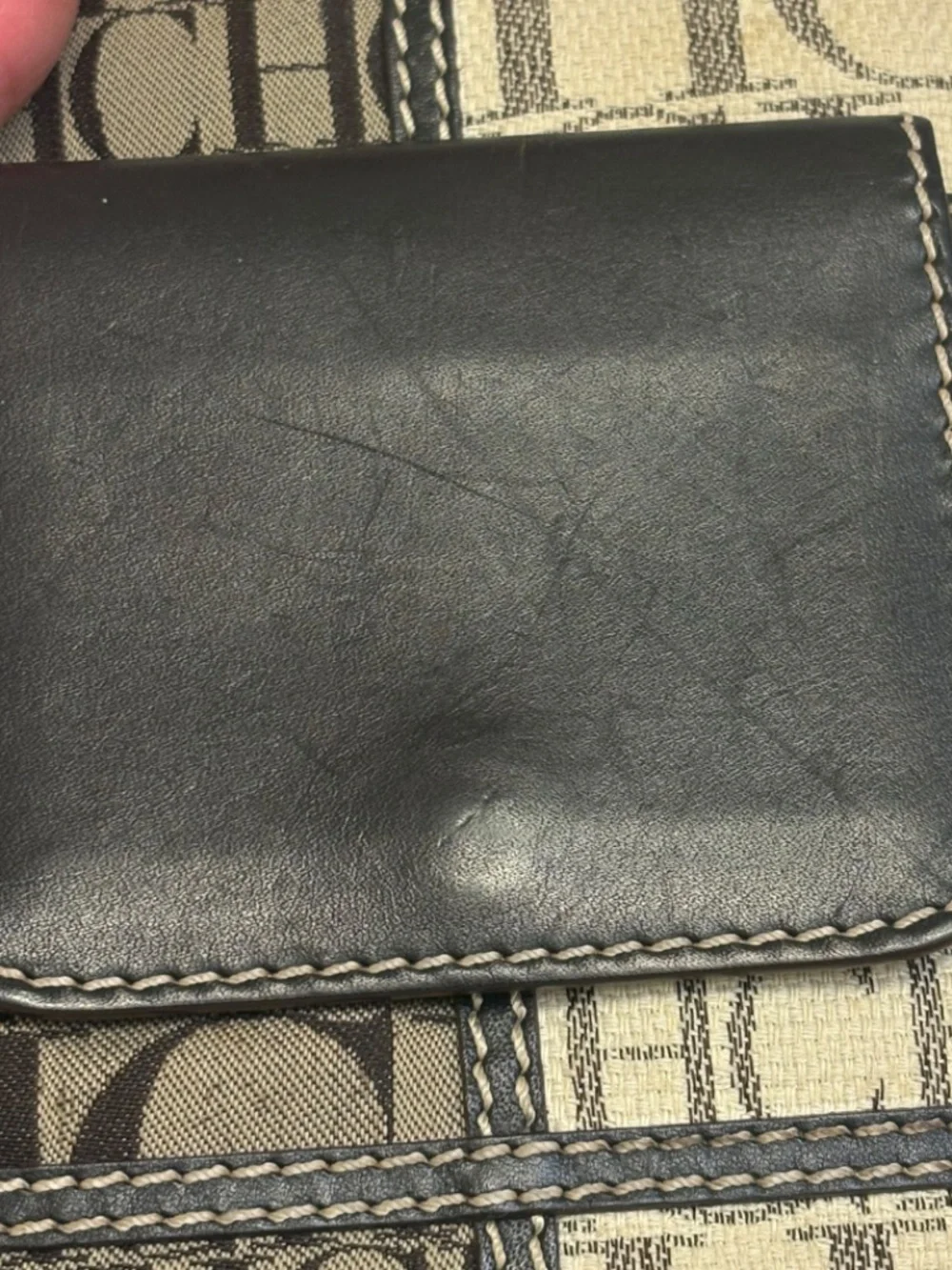 Carolina Herrera monogram brown slim crossbody bag - Picture 5 of 10